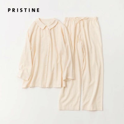 オーガニックコットン ヘリンボンパジャマ ナチュラル M