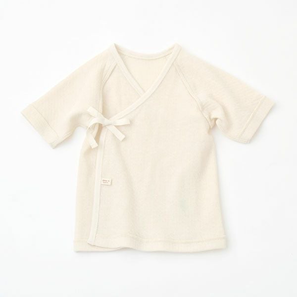 オーガニックコットン とろけるような接結フライス短肌着 50-60