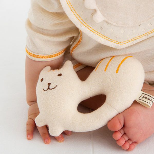 オーガニックコットン シマリスガラガラ petit sac付