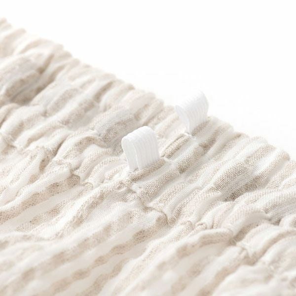 オーガニックコットン&リネン メンズサッカーストライプパジャマ(半袖)