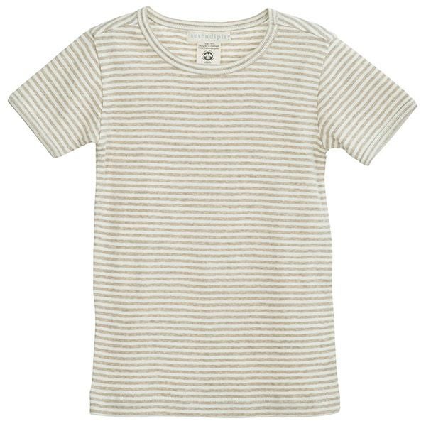 オーガニックコットン キッズ フライスTシャツStripe (半袖)