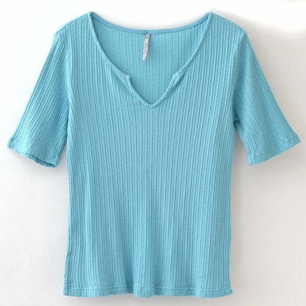 オーガニックコットン ポインテル スプリットネックＴシャツ(半袖)