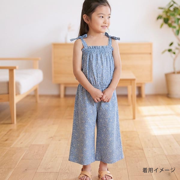 オーガニックコットン キッズフローラルジャンプスーツ | オーガニック