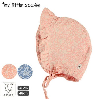 オーガニックコットン ベビーフローラルボンネット