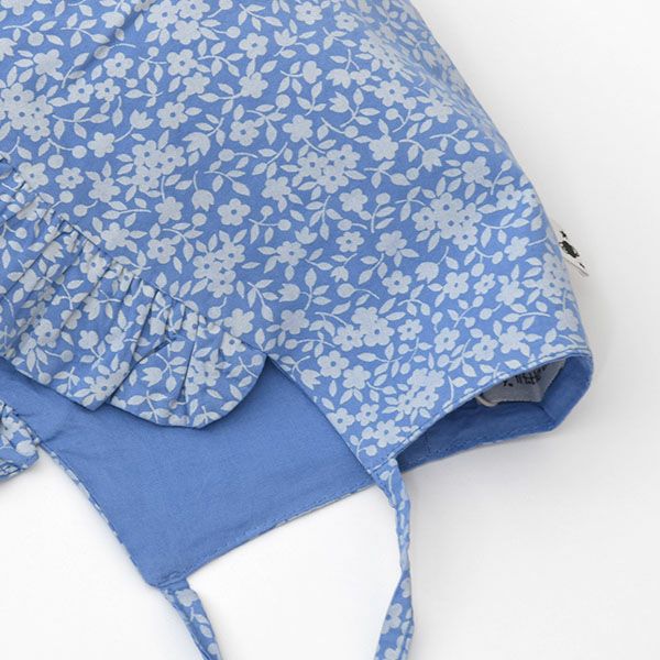 オーガニックコットン ベビーフローラルボンネット