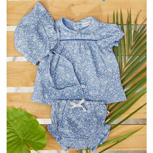 オーガニックコットン ベビーフローラルボンネット