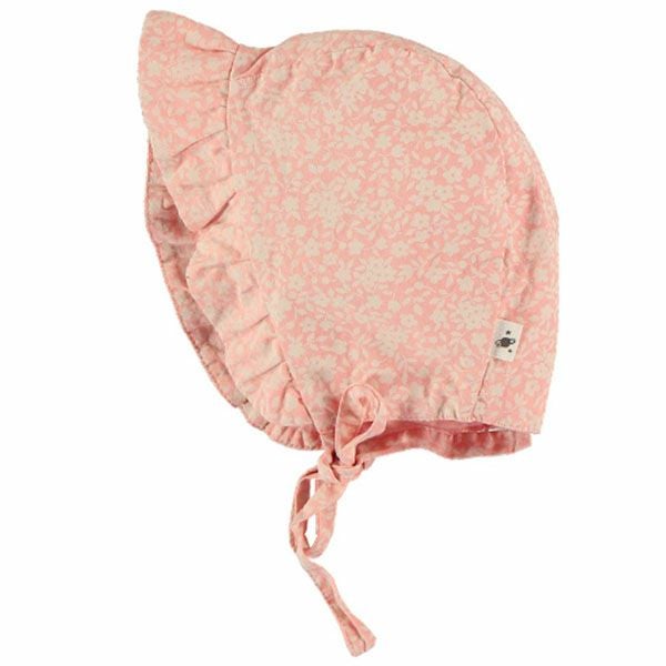 オーガニックコットン ベビーフローラルボンネット