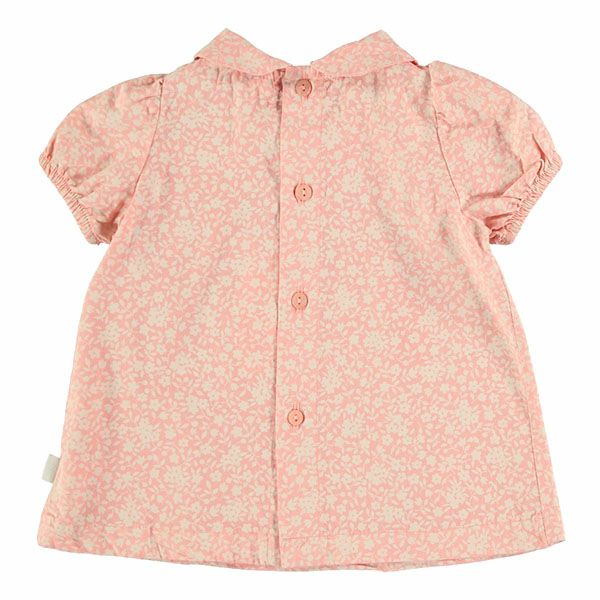 オーガニックコットン ベビーフローラルパフスリーブドレス