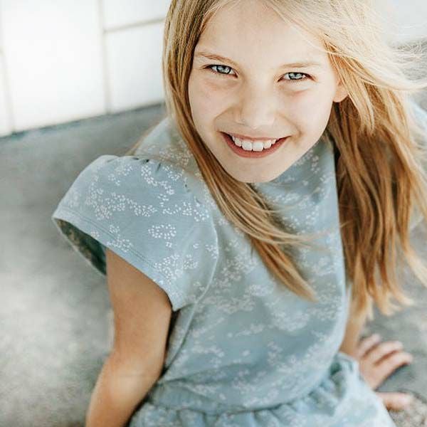 オーガニックコットン キッズ フリル袖 Tシャツ Hilde