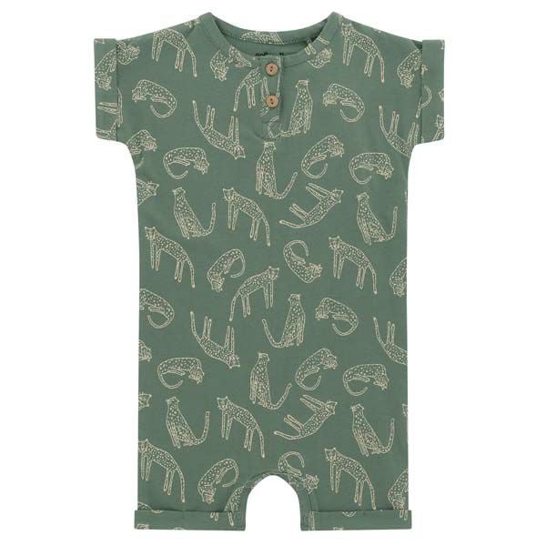 オーガニックコットン ベビー ショートロンパース Leoline