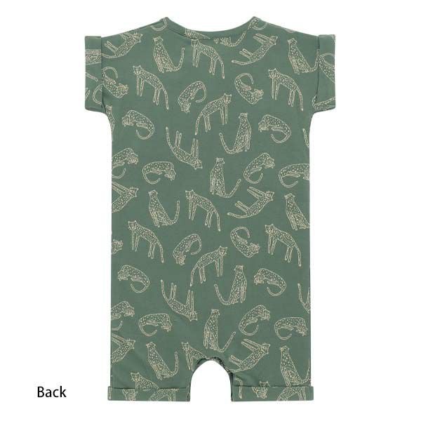 オーガニックコットン ベビー ショートロンパース Leoline