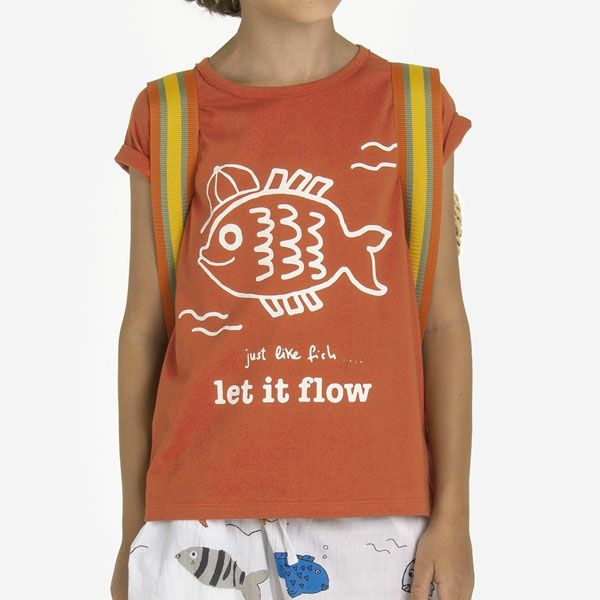 オーガニックコットン キッズ Tシャツ Let it Flow(半袖)