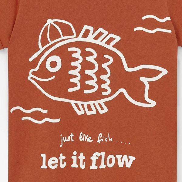 オーガニックコットン キッズ Tシャツ Let it Flow(半袖)