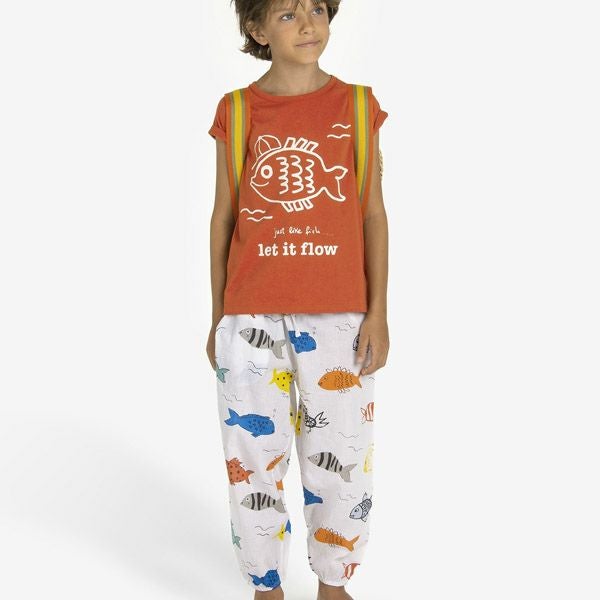 オーガニックコットン キッズ Tシャツ Let it Flow(半袖)