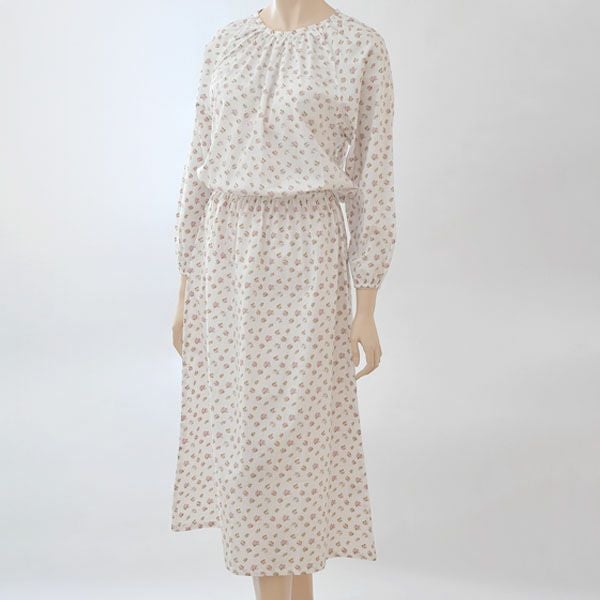 オーガニックコットン ウエストゴムワンピース Liberty