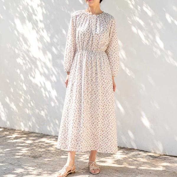 オーガニックコットン ウエストゴムワンピース Liberty