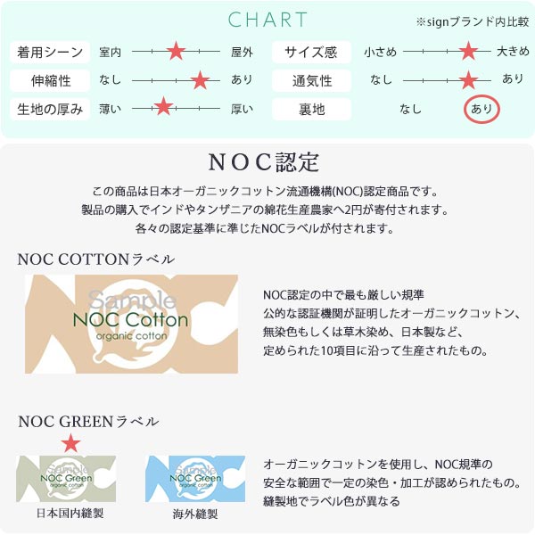 オーガニックコットン コンビシャロット