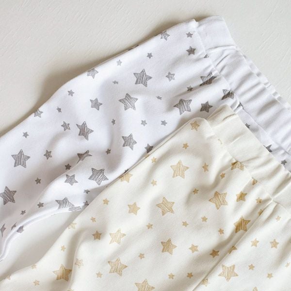 【SALE／20%OFF】 オーガニックコットン ベビーパンツStar(2色セット)