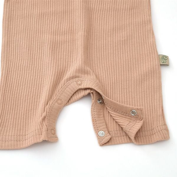 オーガニックコットン＆モダール ベビーショートロンパース(2色セット)