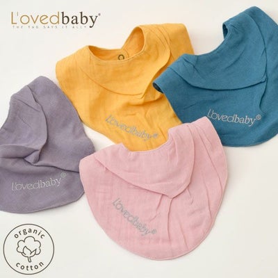 オーガニックコットン ベビーモスリン バンダナビブ