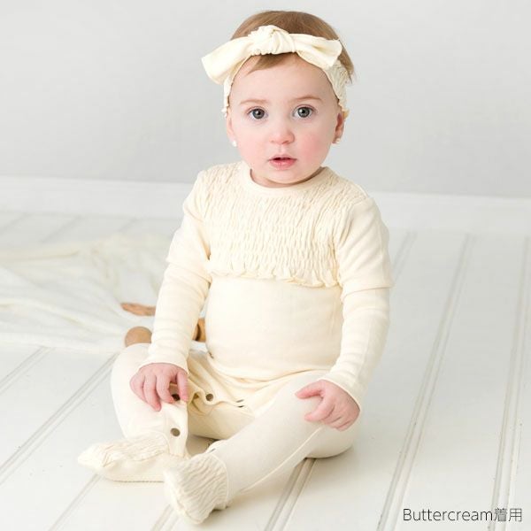 オーガニックコットン ベビースモッキング ヘッドバンド