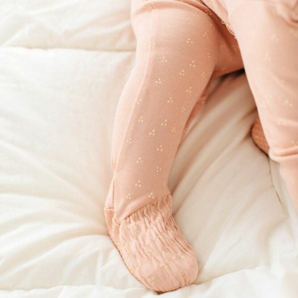 オーガニックコットン ベビースモッキング 足つきカバーオール Print（長袖）