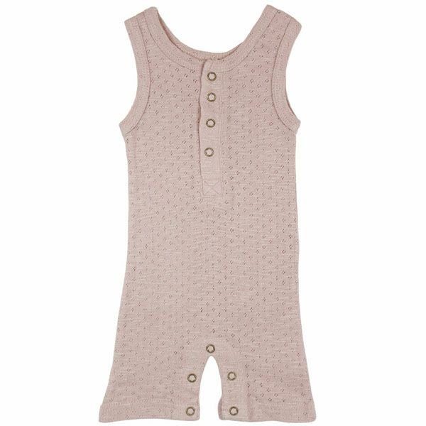 オーガニックコットン ベビーポインテル ノースリーブロンパース