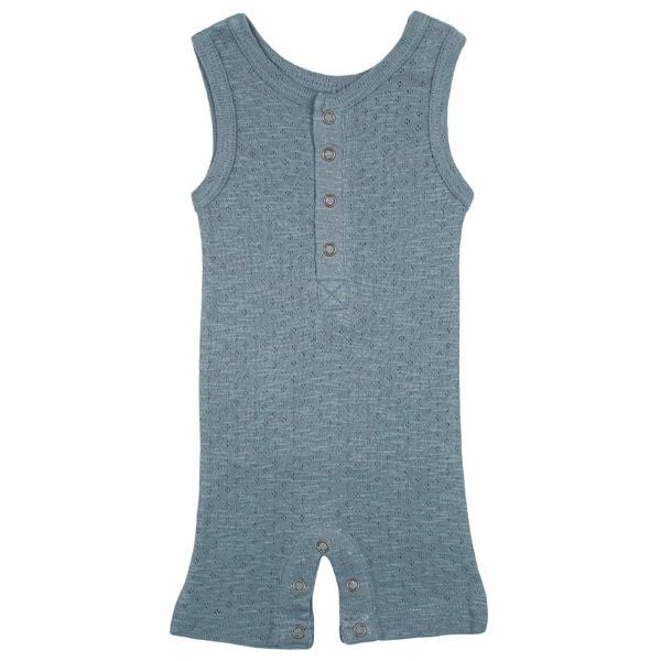 オーガニックコットン ベビーポインテル ノースリーブロンパース