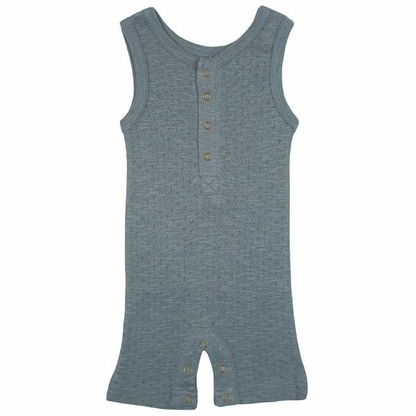 オーガニックコットン ベビーポインテル ノースリーブロンパース
