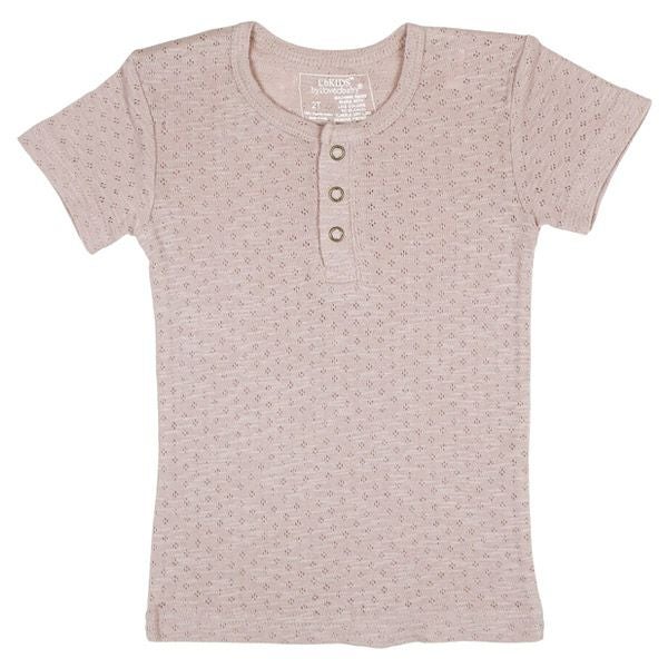 オーガニックコットン キッズポインテル ヘンリーネックTシャツ（半袖）