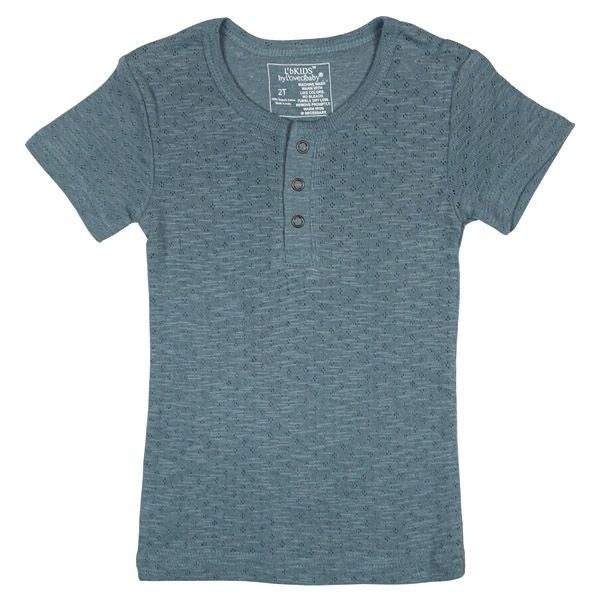 オーガニックコットン キッズポインテル ヘンリーネックTシャツ（半袖）