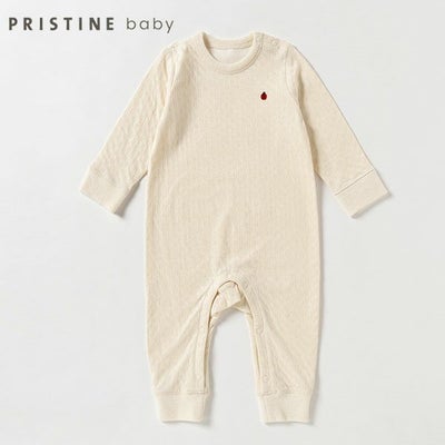 オーガニックコットン ベビーエアニットカバーオール ナチュラル 70-80
