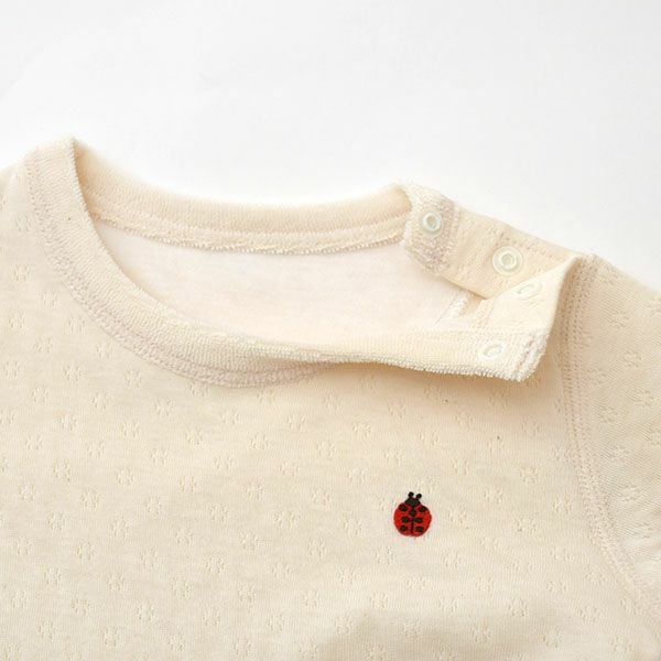 オーガニックコットン ベビーエアニットカバーオール ナチュラル 70-80