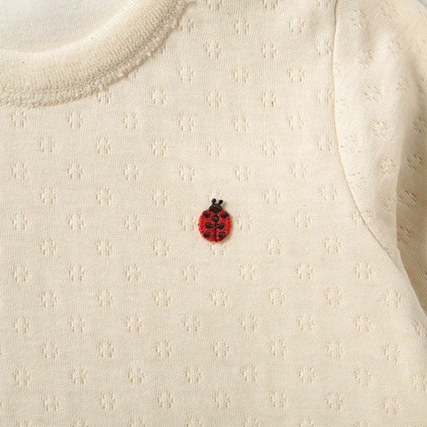 オーガニックコットン ベビーエアニットカバーオール ナチュラル 70-80