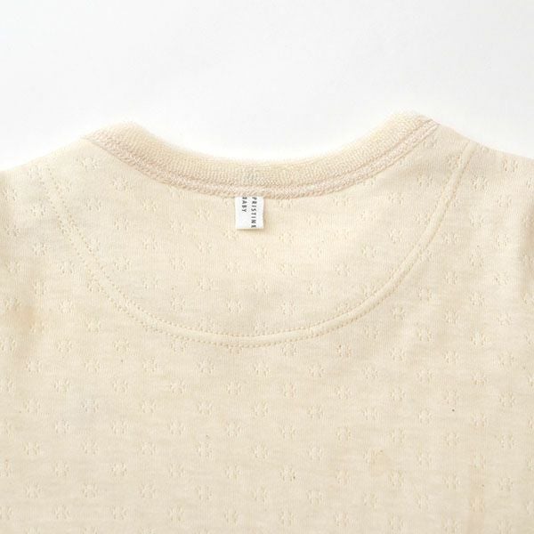 オーガニックコットン ベビーエアニットカバーオール ナチュラル 70-80