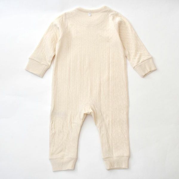 オーガニックコットン ベビーエアニットカバーオール ナチュラル 70-80