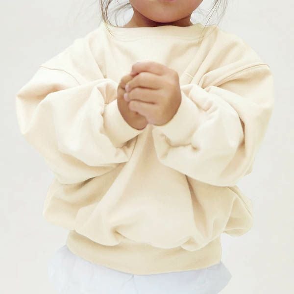 オーガニックコットン キッズ ドロップショルダースウェットシャツ