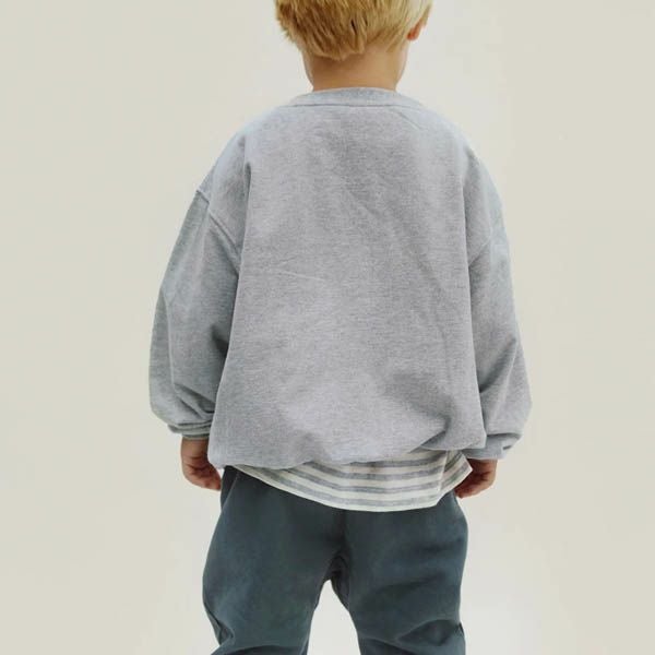 オーガニックコットン キッズ ドロップショルダースウェットシャツ