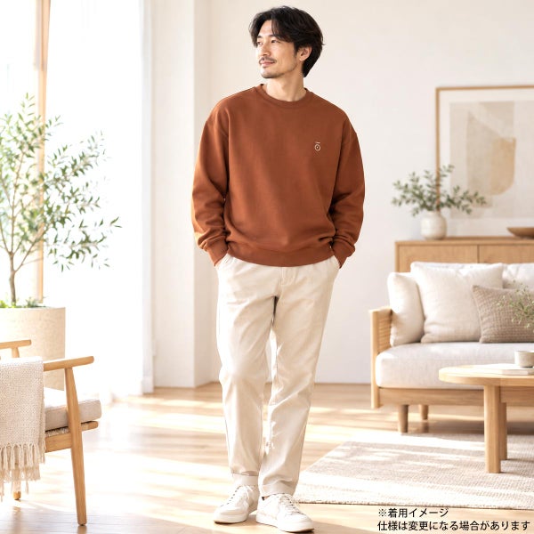 【SALE／20%OFF】 オーガニックコットン メンズ ドロップショルダースウェットシャツ