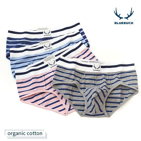 オーガニックコットン メンズブリーフ NAUTICAL Stripes