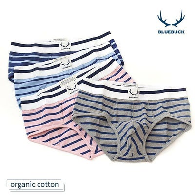 オーガニックコットン メンズブリーフ NAUTICAL Stripes
