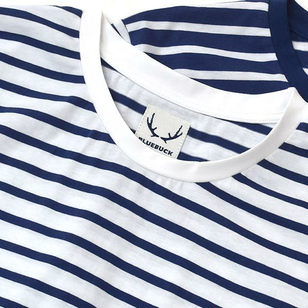 オーガニックコットン メンズクルーネックＴシャツ Stripes(半袖)