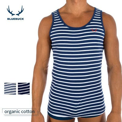 オーガニックコットン メンズタンクトップ Stripes