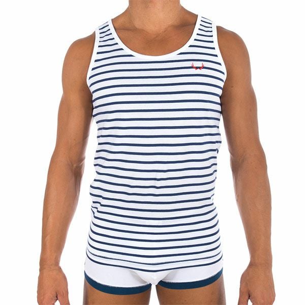 オーガニックコットン メンズタンクトップ Stripes