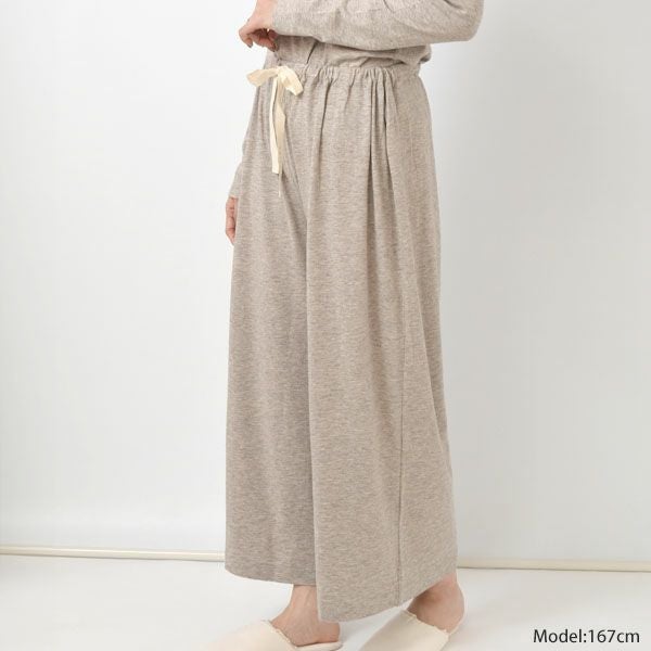 オーガニックコットン＆ヤク ギャザーパンツ グレー M