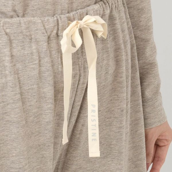 オーガニックコットン＆ヤク ギャザーパンツ グレー M