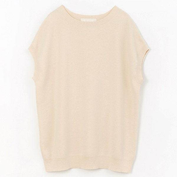 オーガニックコットン カステラニットベスト ナチュラル M