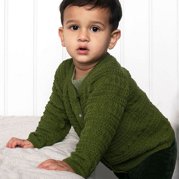 オーガニックコットン ベビー ニットカーディガン