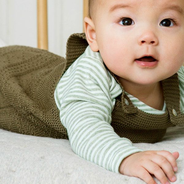 オーガニックコットン ベビー フライスＴシャツ(長袖)Stripe