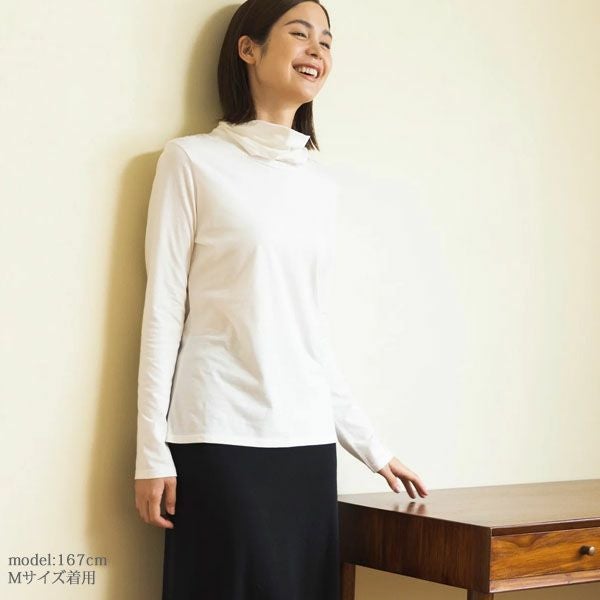 オーガニックコットン オフタートルトップ